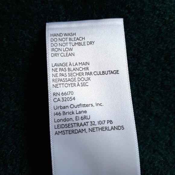 Urban Outfitters Dinosaur Scene Knit Scarf with Fringe Green Blue - Picture 9 of 9